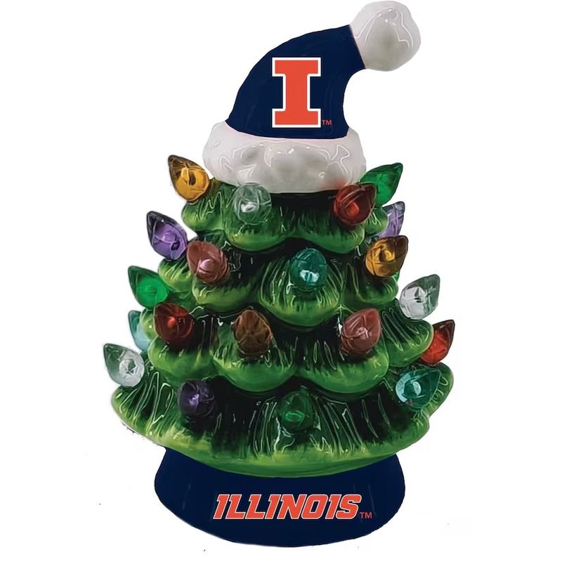 Illinois Fighting Illini 4" Ceramic LED Christmas Tree