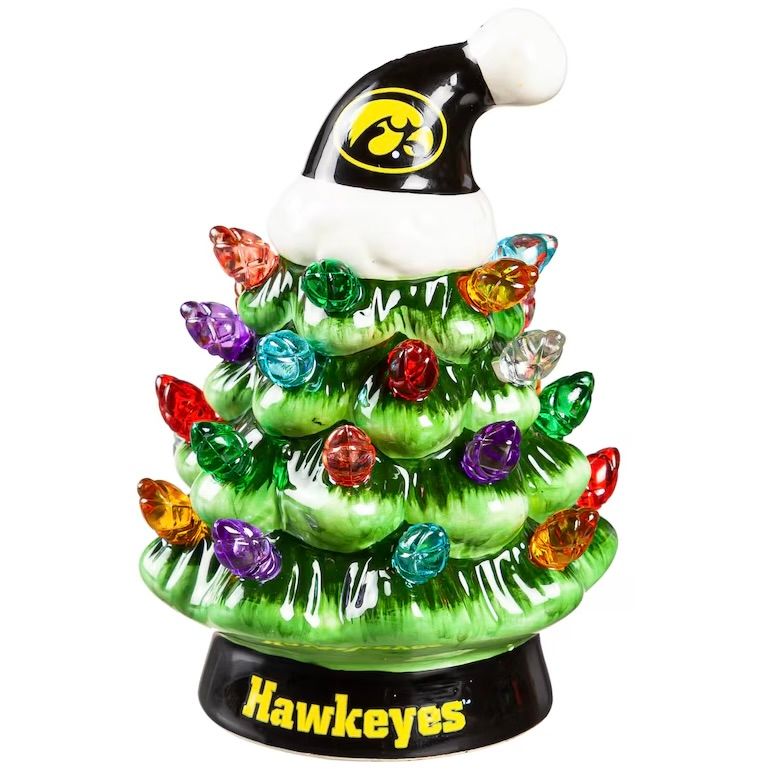 Iowa Hawkeyes 4" Ceramic LED Christmas Tree