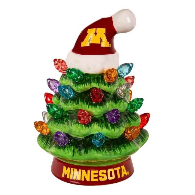Minnesota Golden Gophers 4" Ceramic LED Christmas Tree