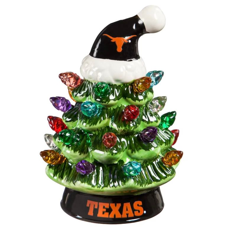 Texas Longhorns 4" Ceramic LED Christmas Tree