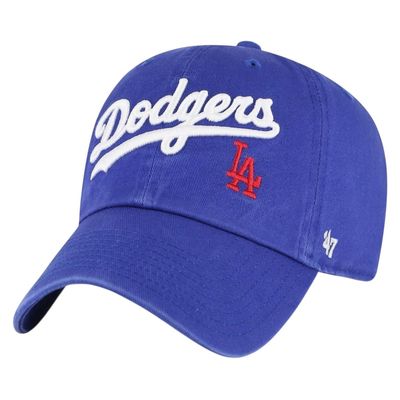 Los Angeles Dodgers Men’s Royal Blue Script 47 Brand Clean Up Adjustable Hat