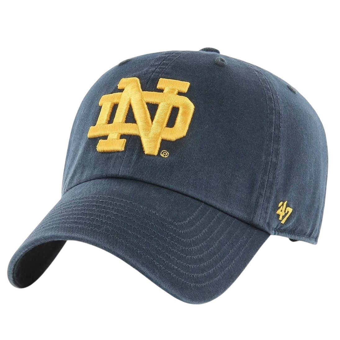 Notre Dame Fighting Irish Men’s Navy Stand Alone 47 Brand Clean Up Adjustable Hat