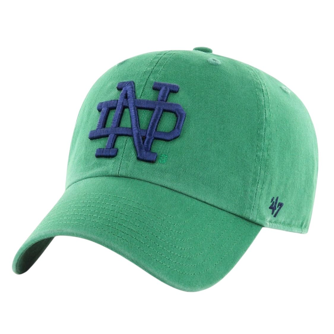 Notre Dame Fighting Irish Men’s Green Vintage 47 Brand Clean Up Adjustable Hat