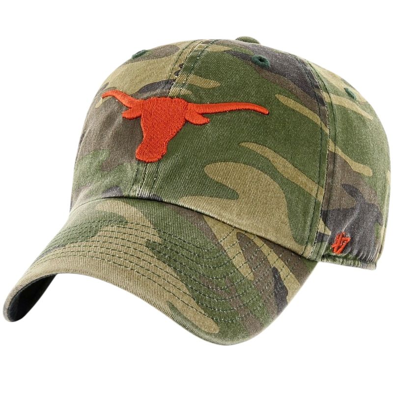 Texas Longhorns Men’s Camo 47 Brand Clean Up Adjustable Hat