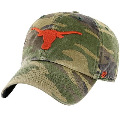 Texas Longhorns Men’s Camo 47 Brand Clean Up Adjustable Hat