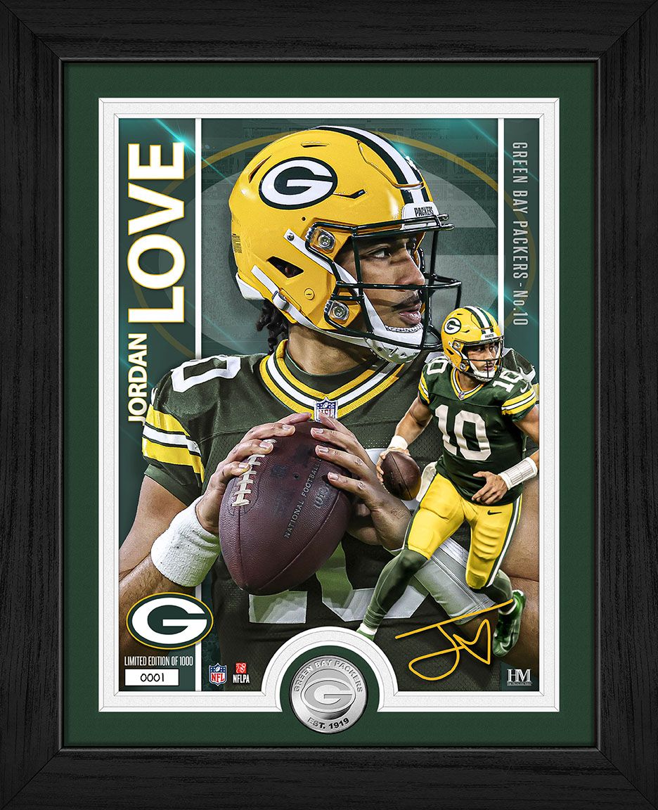 Green Bay Packers Jordan Love Artist Proof Silver Coin Photo Mint