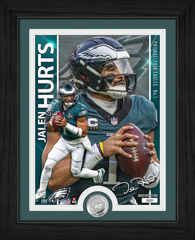 Philadelphia Eagles Jalen Hurts Artist Proof Silver Coin Photo Mint Philadelphia Eagles Jalen Hurts Artist Proof Silver Coin Photo Mint