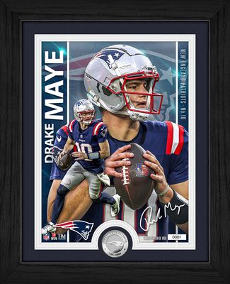 New England Patriots Drake Maye Artist Proof Silver Coin Photo Mint