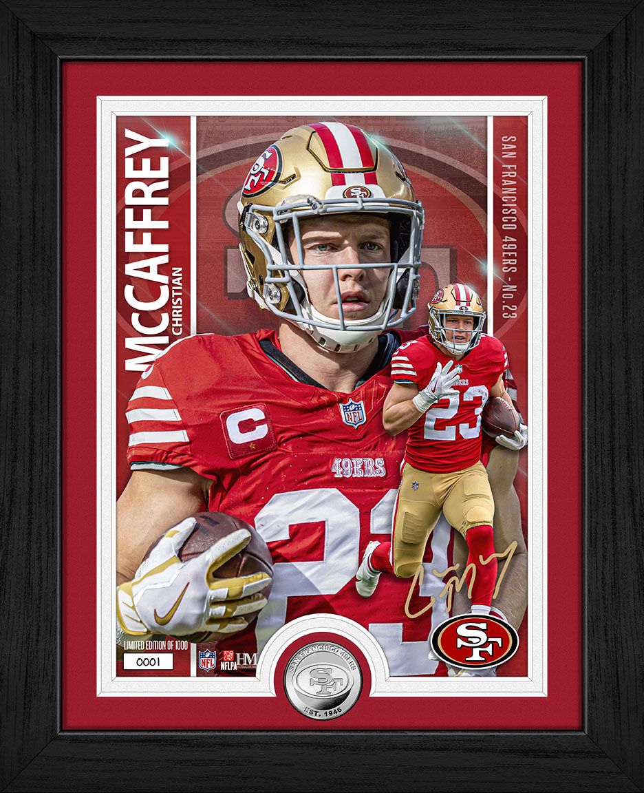 San Francisco 49ers Christian McCaffrey Artist Proof Silver Coin Photo Mint