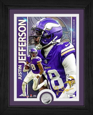 Minnesota Vikings Justin Jefferson Artist Proof Silver Coin Photo Mint
