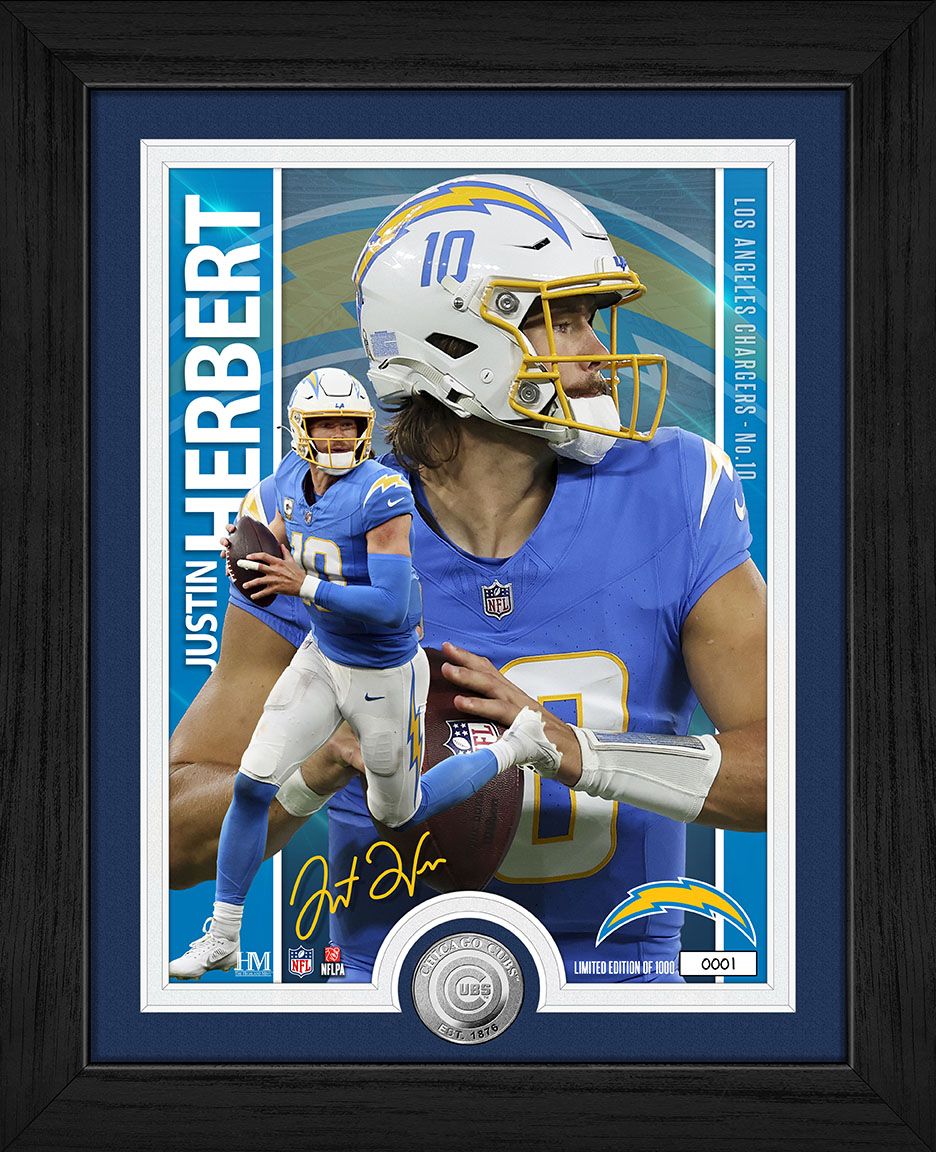 Los Angeles Chargers Justin Herbert Artist Proof Silver Coin Photo Mint