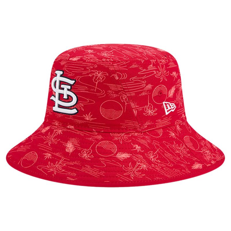 St. Louis Cardinals Men's Red Print New Era Bucket Hat