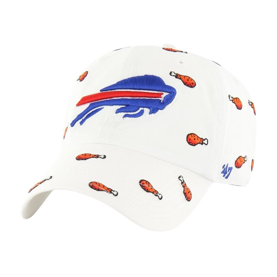 Buffalo Bills Women's White 47 Brand Confetti Clean Up Adjustable Hat