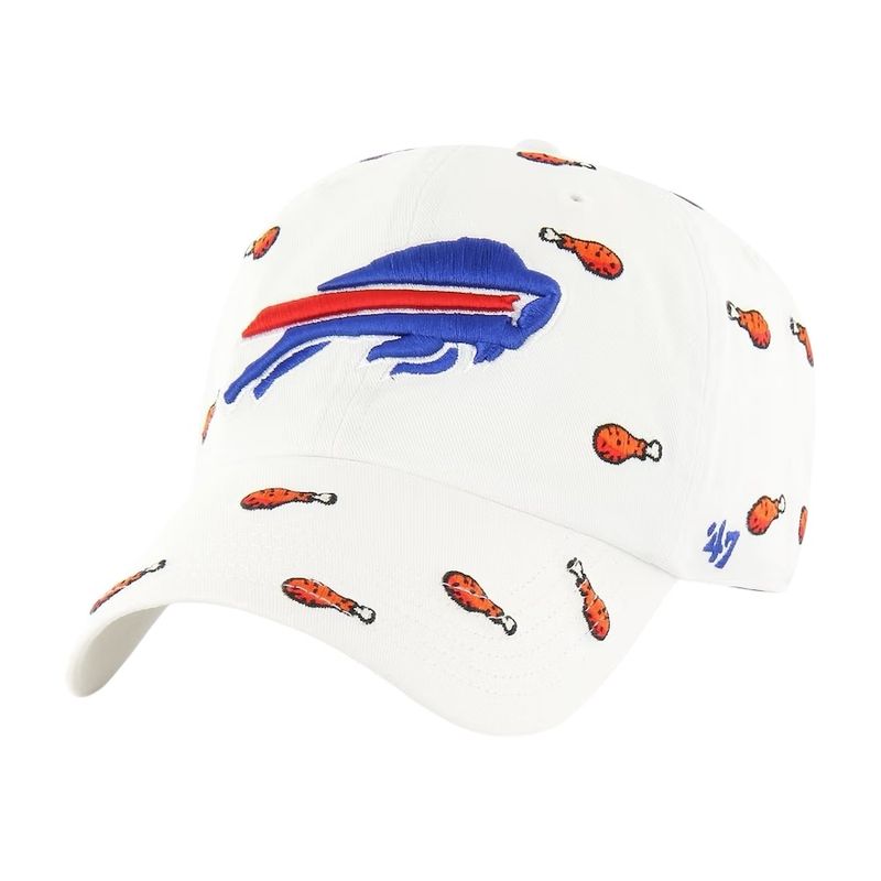 Buffalo Bills Women's White 47 Brand Confetti Clean Up Adjustable Hat