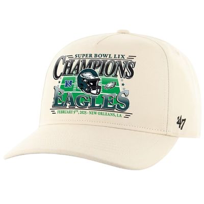 Philadelphia Eagles Men's Natural Super Bowl LIX Champions Hitch Adjustable Hat