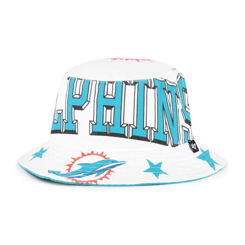 Miami Dolphins Unisex White 47 Energize Bucket Hat Miami Dolphins Unisex White 47 Energize Bucket Hat
