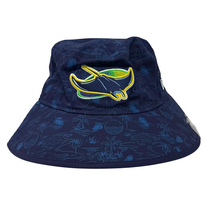 Tampa Bay Rays Men's Blue Print New Era Bucket Hat Tampa Bay Rays Men's Blue Print New Era Bucket Hat