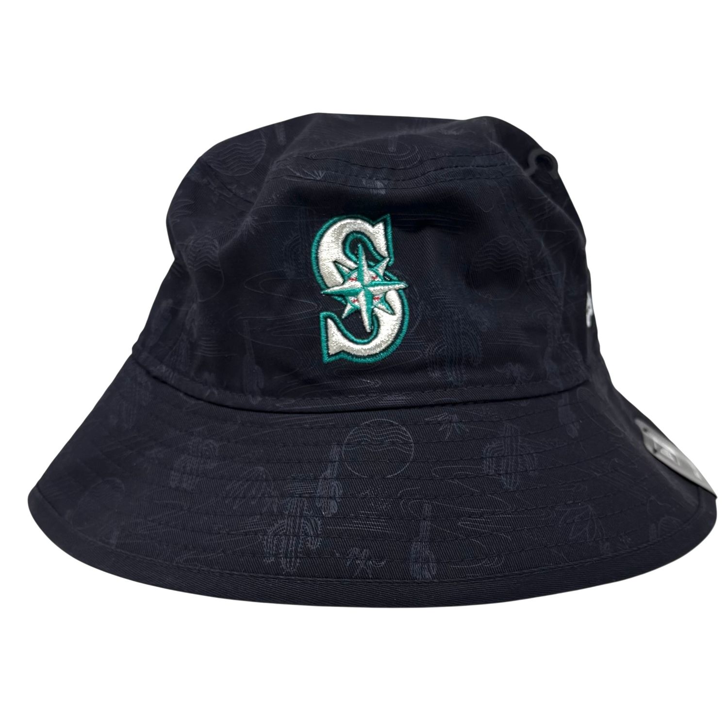 Seattle Mariners Men's Navy Print New Era Bucket Hat