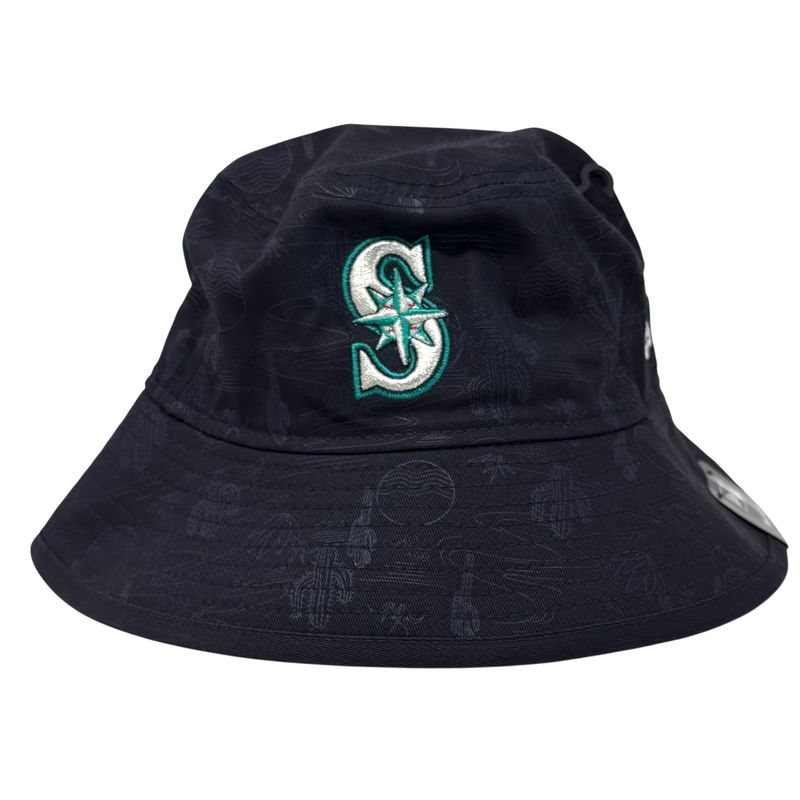 Seattle Mariners Men's Navy Print New Era Bucket Hat