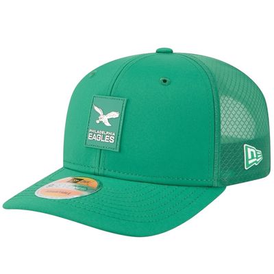Philadelphia Eagles Men's Kelly Green Vintage New Era 2025 Sideline 9SEVENTY Trucker Adjustable Hat