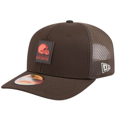 Cleveland Browns Men's Brown New Era 2025 Sideline 9SEVENTY Trucker Adjustable Hat