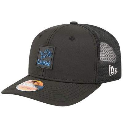 Detroit Lions Men's Black New Era 2025 Sideline 9SEVENTY Trucker Adjustable Hat