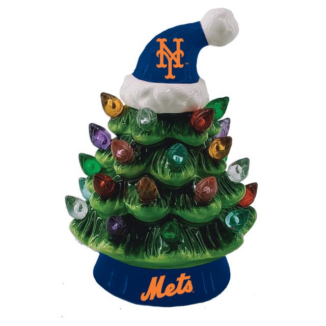 New York Mets 4" Ceramic LED Christmas Tree