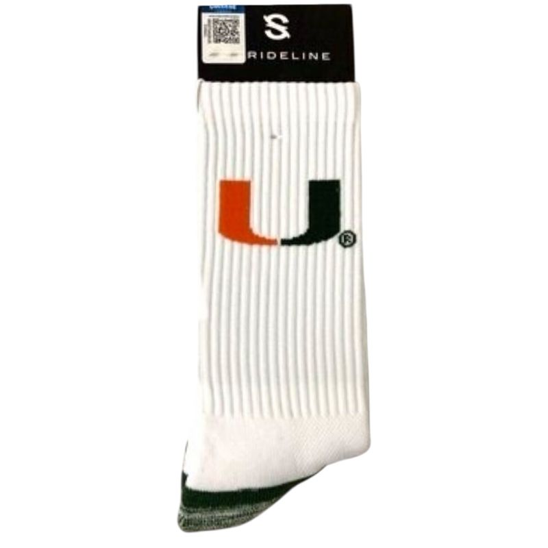 Miami Hurricanes Men’s White Strideline Socks