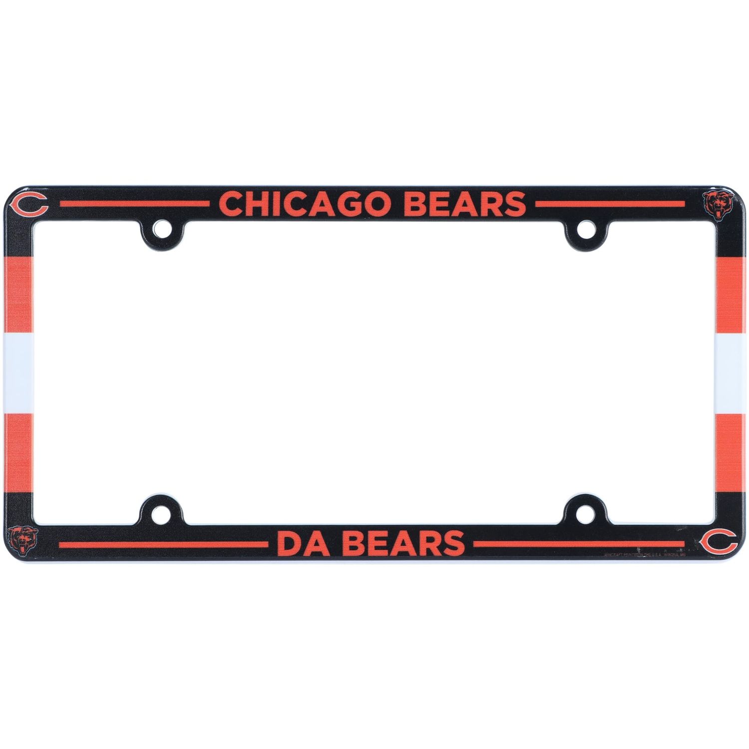 Chicago Bears Plastic License Plate Frame