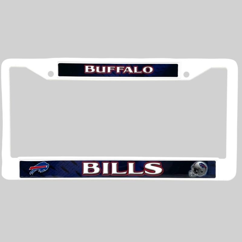 Buffalo Bills White Plastic License Plate Frame