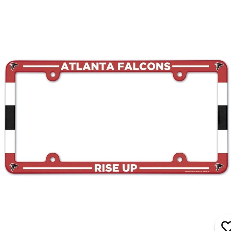 Atlanta Falcons Plastic License Plate Frame