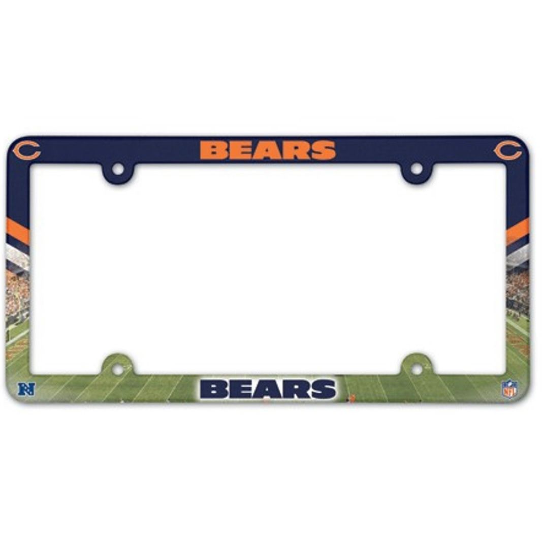 Chicago Bears Striped Plastic License Plate Frame