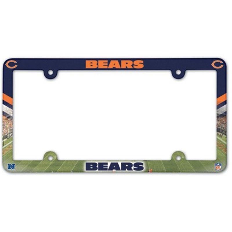 Chicago Bears Striped Plastic License Plate Frame