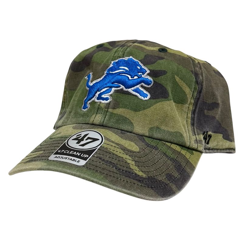Detroit Lions Men’s Camo 47 Brand Clean Up Adjustable Hat
