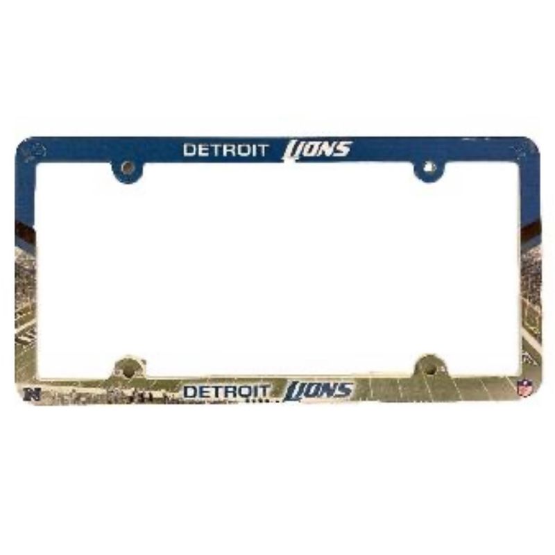 Detroit Lions Team Plastic License Plate Frame