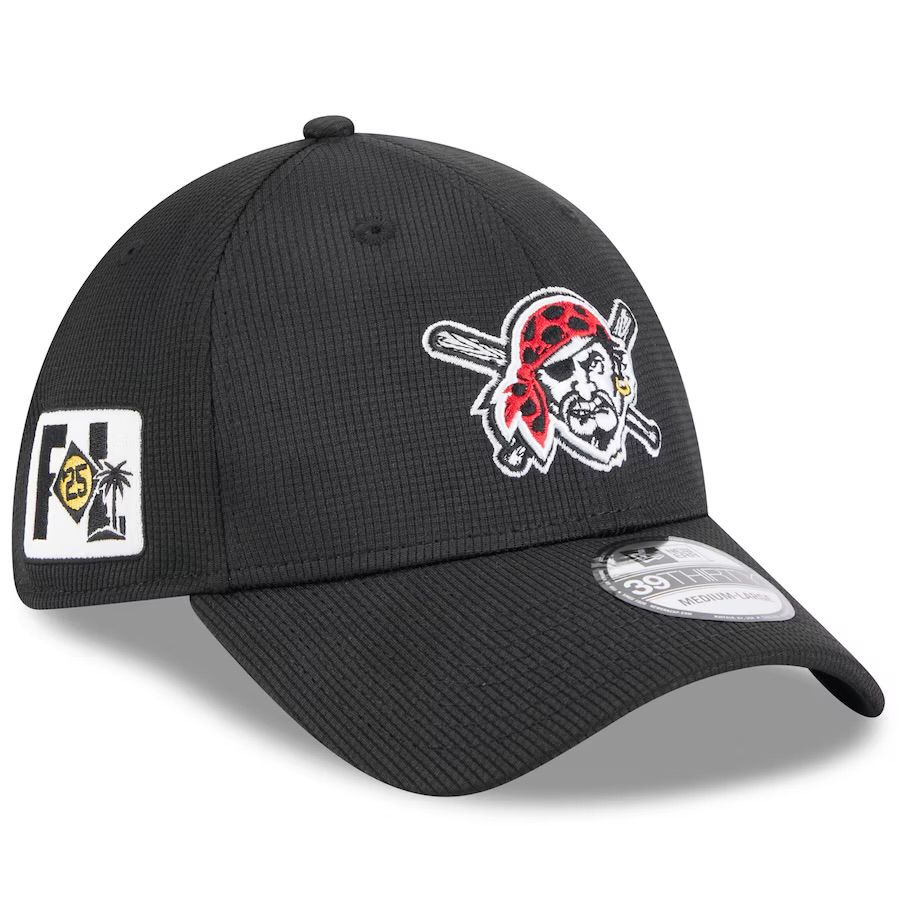 Pittsburgh Pirates Men’s New Era 2025 Spring Training Patch 39THIRTY Flex Hat