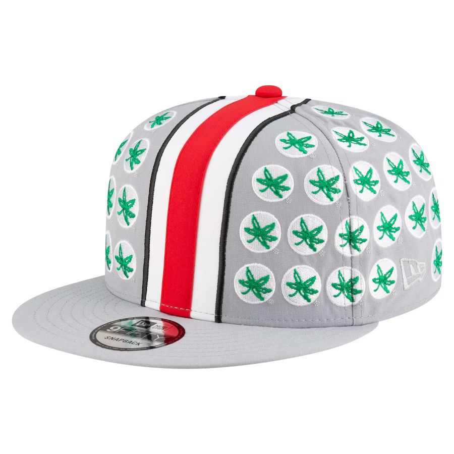 Ohio State Buckeyes Men's Gray New Era Helmet 9FIFTY Snapback Hat