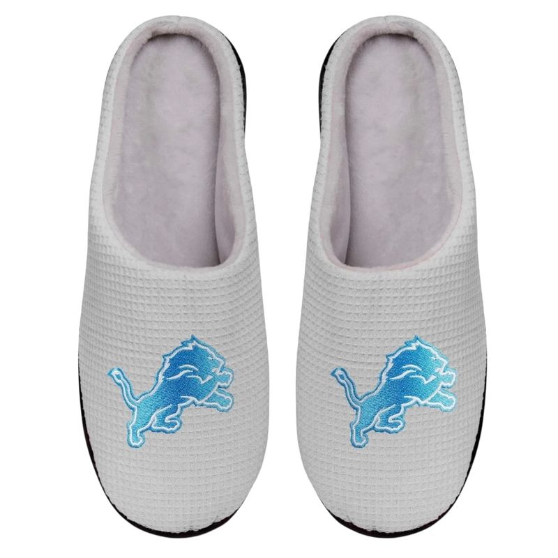 Detroit Lions Men's Gray Memory Foam Slide Slippers