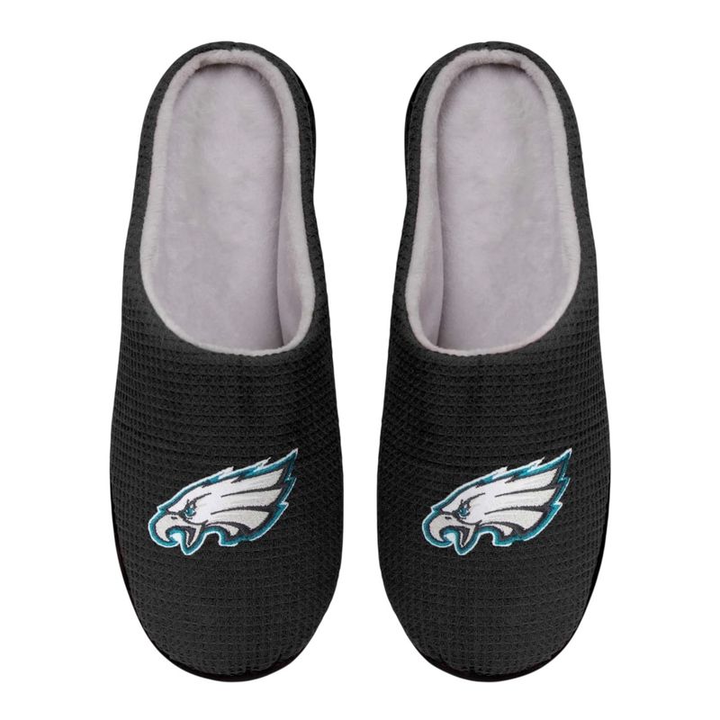 Philadelphia Eagles Men's Black Memory Foam Slide Slippers