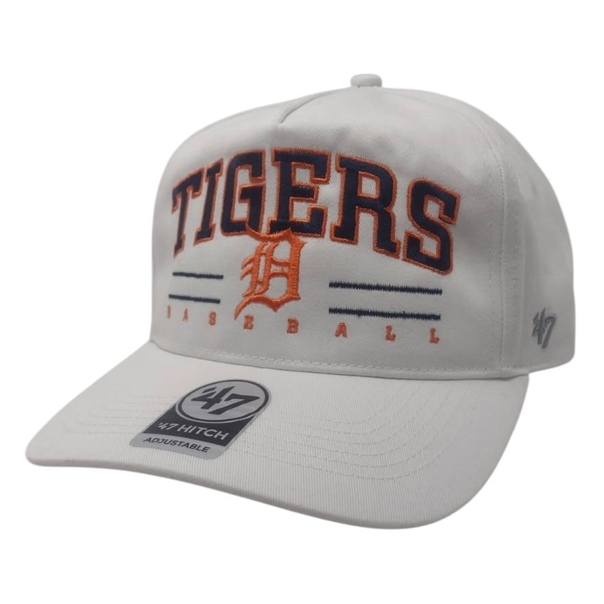 Detroit Tigers Men’s White Roscoe 47 Hitch Snapback Hat
