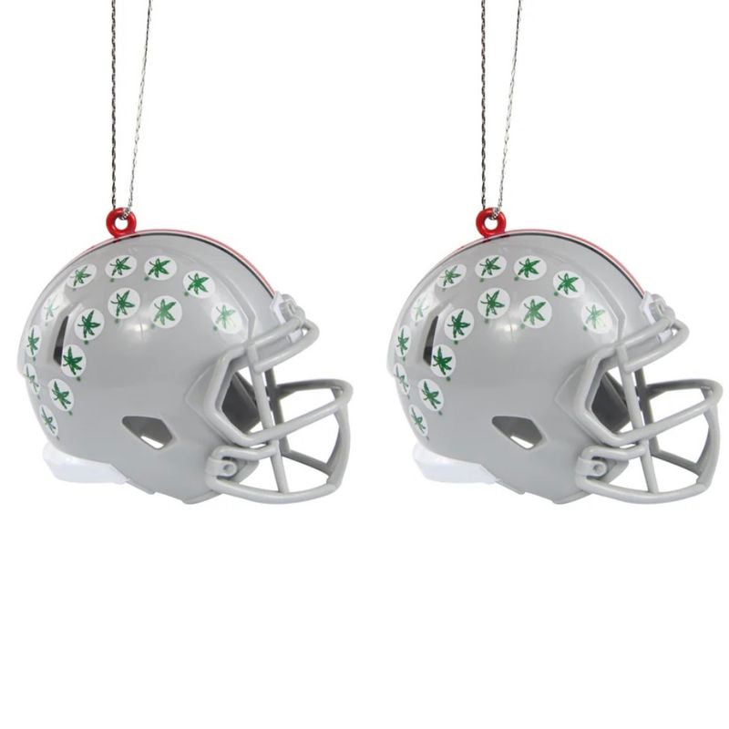 Ohio State Buckeyes Team Helmets Christmas Ornament Set