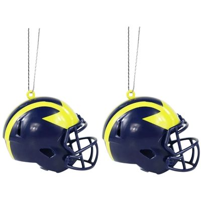 Michigan Wolverines Team Helmet Christmas Ornament Set Michigan Wolverines Team Helmet Christmas Ornament Set