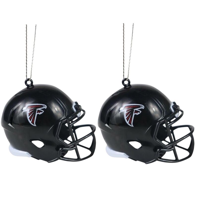 Atlanta Falcons Team Helmets Christmas Ornament Set
