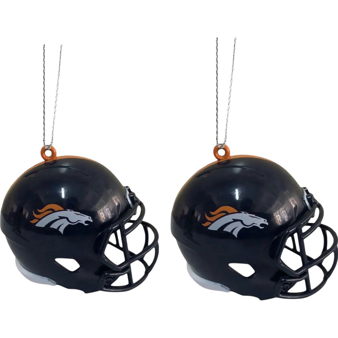 Denver Broncos Team Helmets Christmas Ornament Set