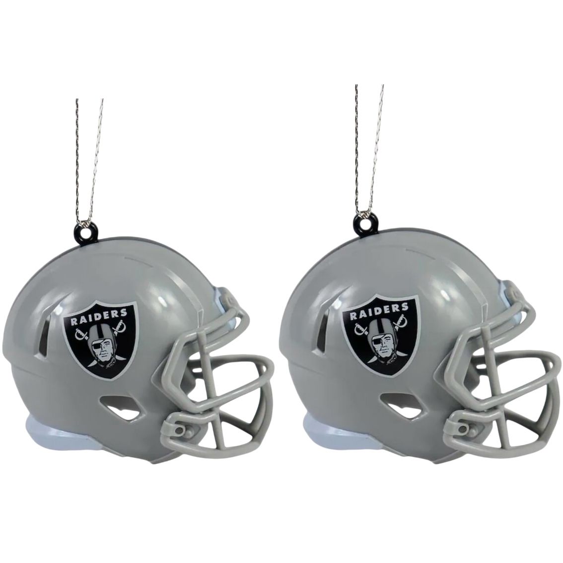 Las Vegas Raiders Team Helmets Christmas Ornament Set