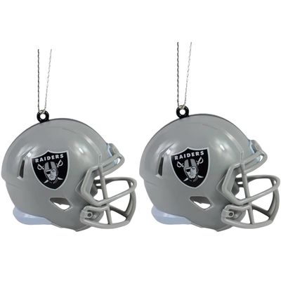 Las Vegas Raiders Team Helmet Christmas Ornament Set Las Vegas Raiders Team Helmet Christmas Ornament Set