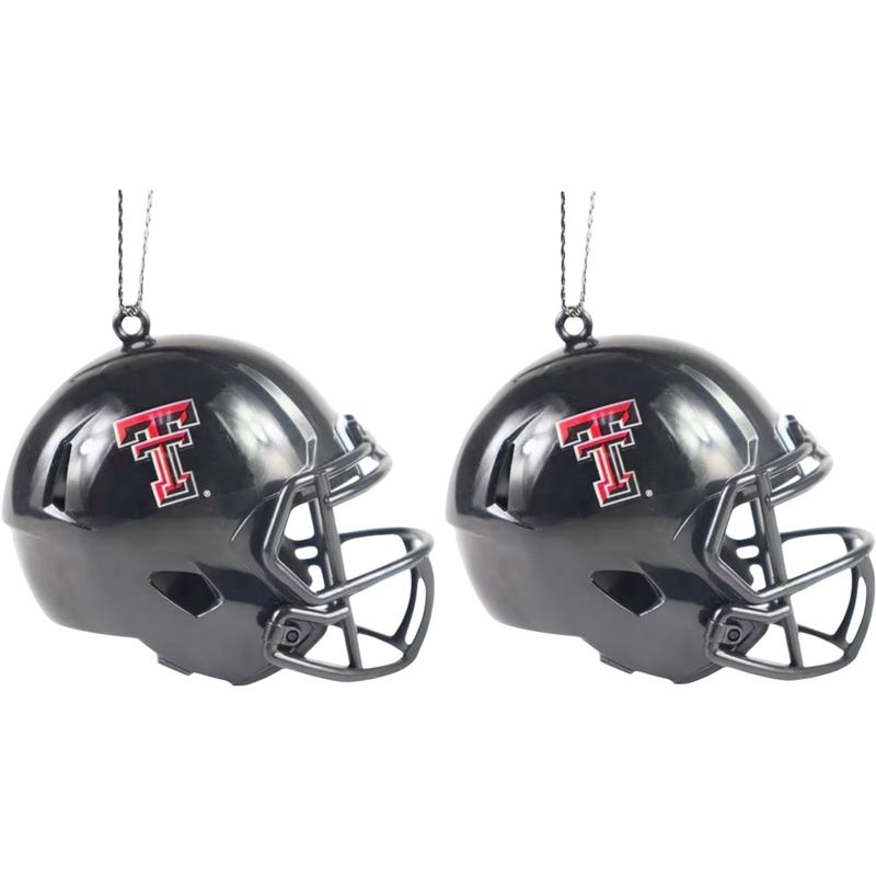 Texas Tech Red Raiders Team Helmets Christmas Ornament Set