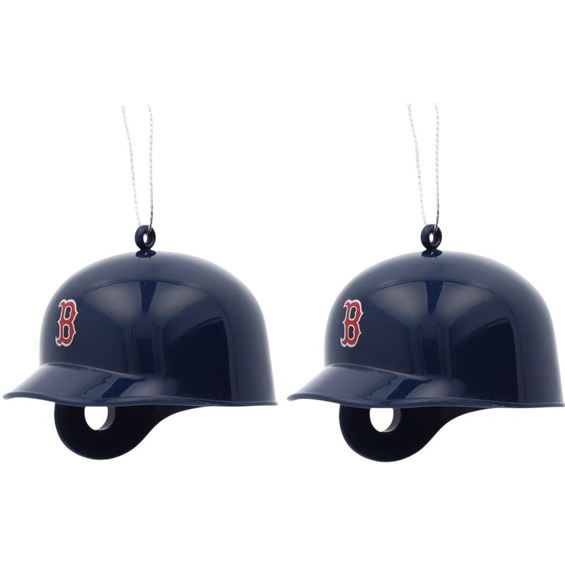 Boston Red Sox Team Helmets Christmas Ornament Set