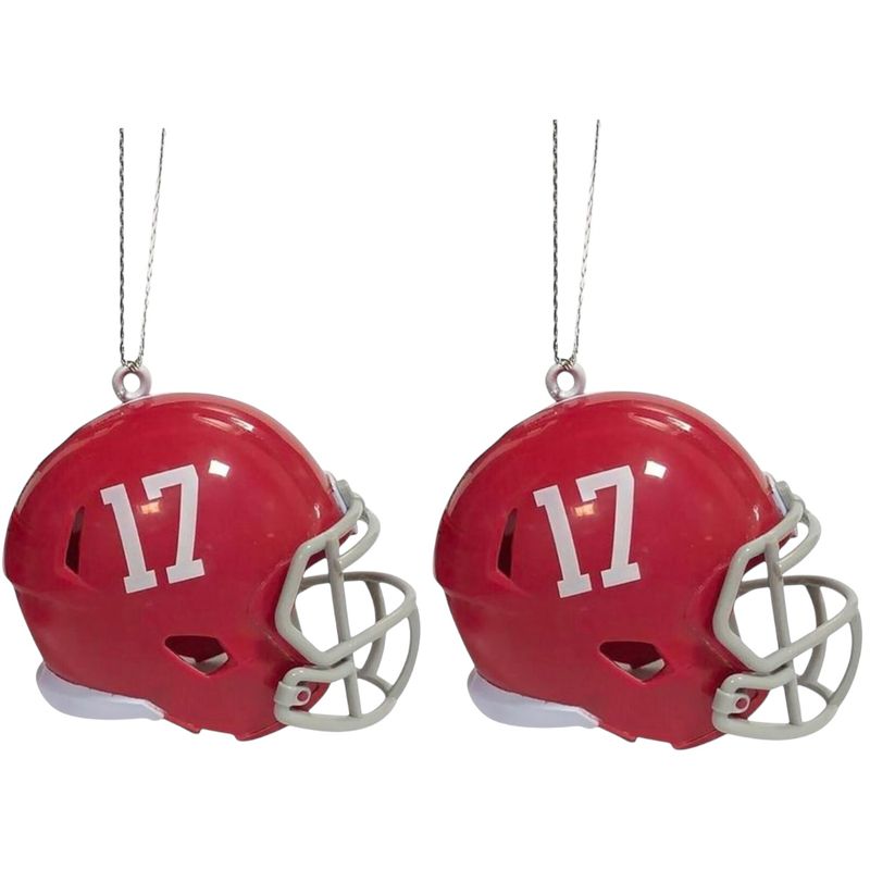 Alabama Crimson Tide Team Helmets Christmas Ornament Set