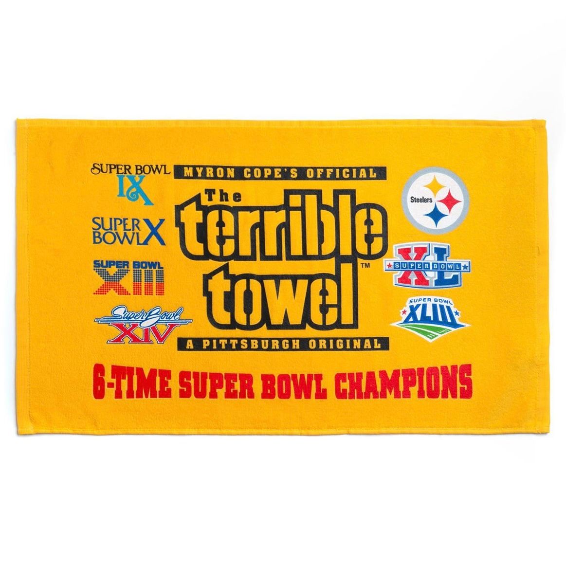 Pittsburgh Steelers Official 6X Super Bowl Champions Terrible Towel